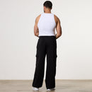 Essential BLACK BAGGY CARGO SWEATPANTS 4枚目の画像