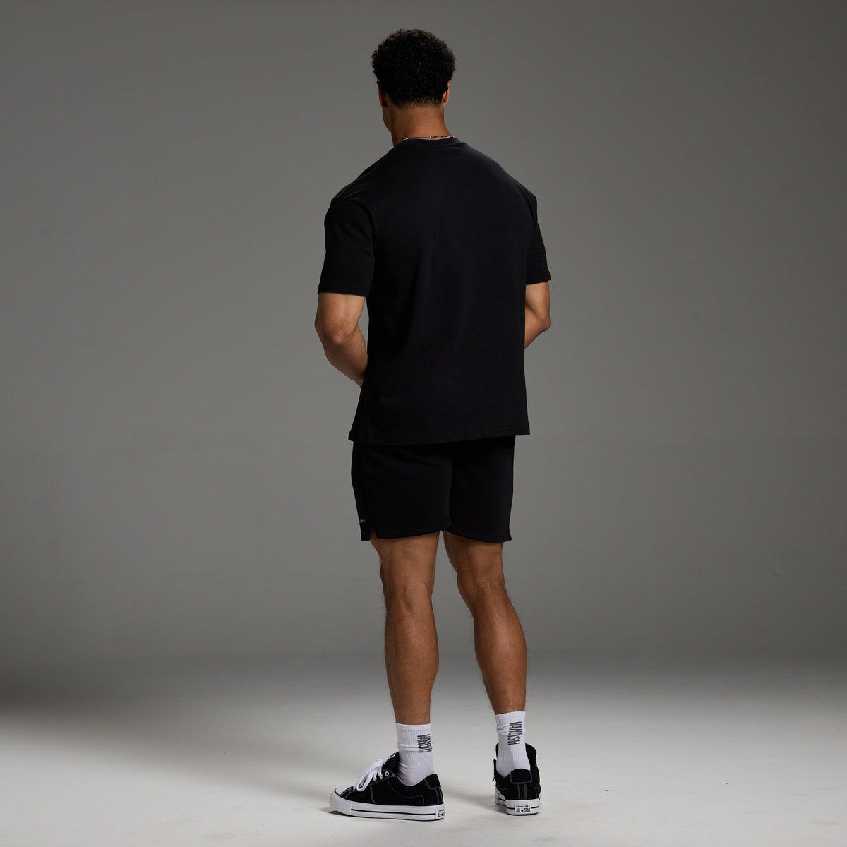 SLUB MINIMAL BLACK OVERSIZED T SHIRT 5枚目の画像