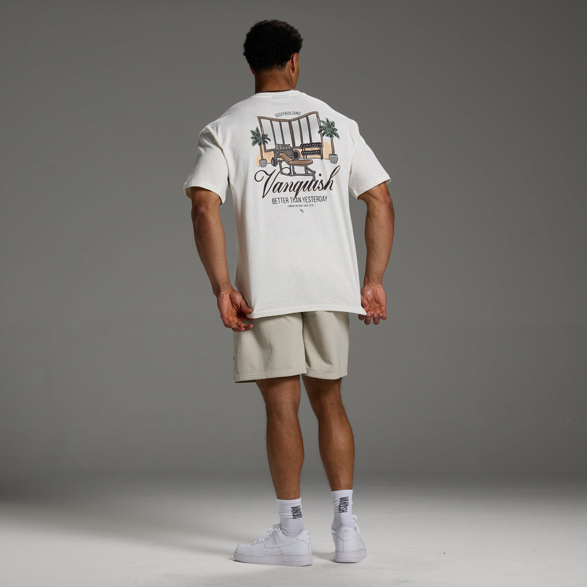 SLUB GYM ECRU OVERSIZED T SHIRT 6枚目の画像