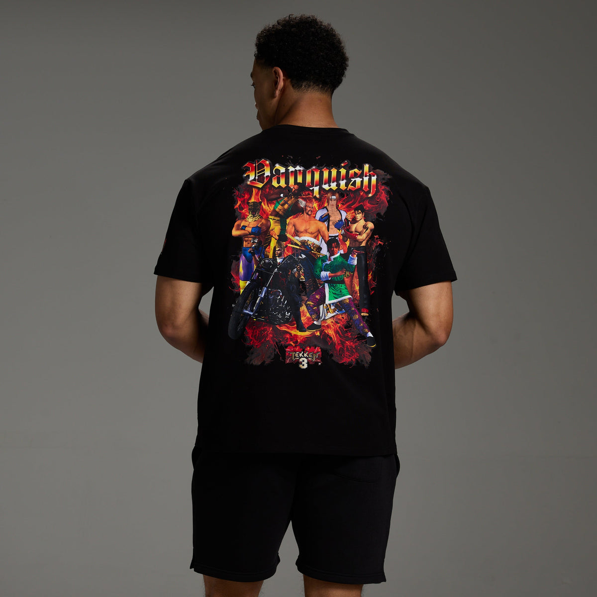 TEKKEN COLLAGE BLACK OVERSIZED T SHIRT 1枚目の画像