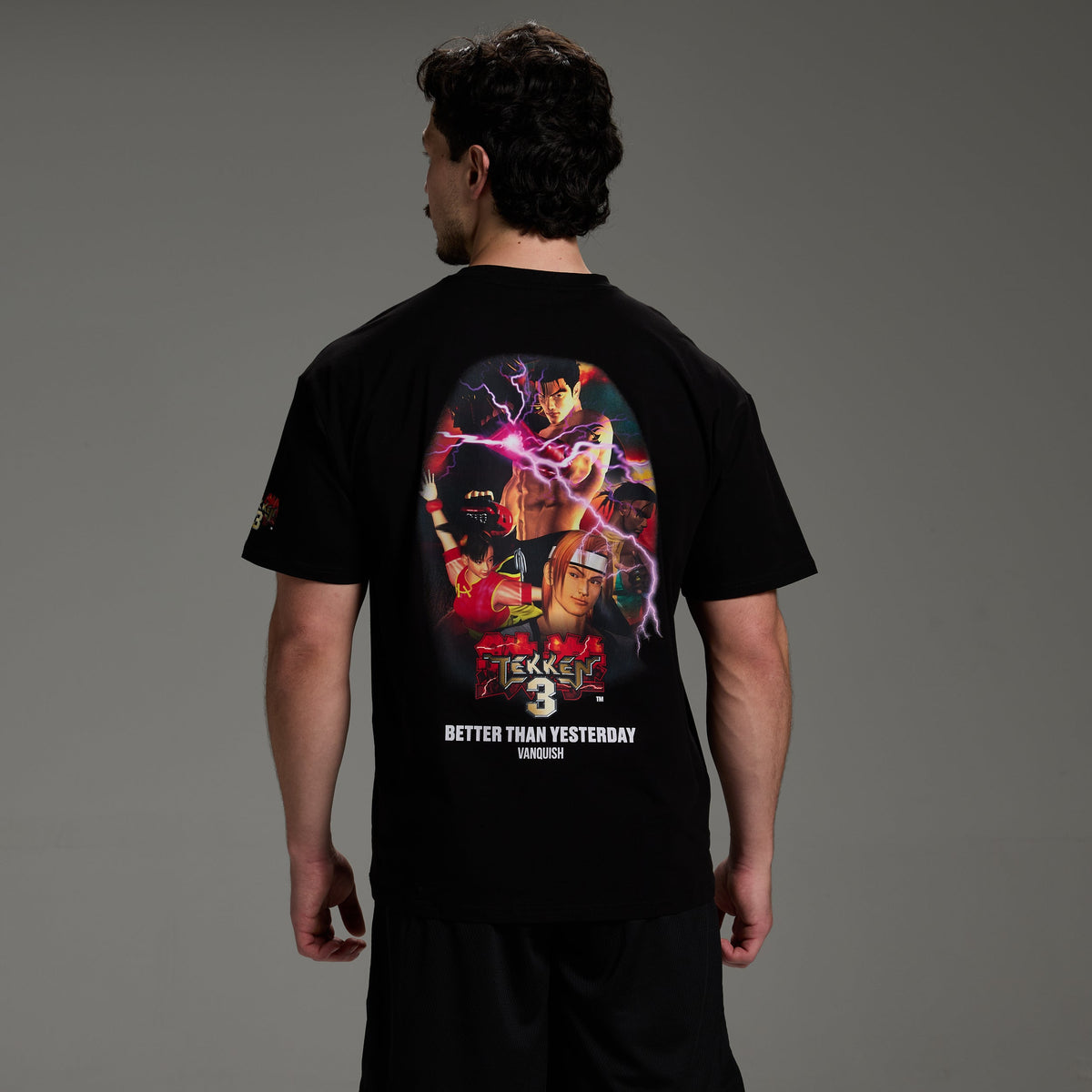 TEKKEN BLUR COLLAGE BLACK OVERSIZED T SHIRT 6枚目の画像