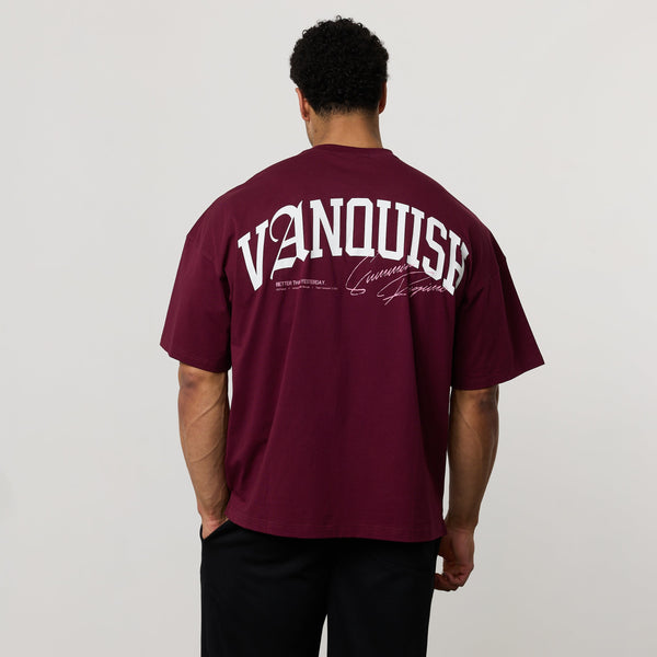 REGIME OXBLOOD OVERSIZED BOXY T SHIRT 1枚目の画像
