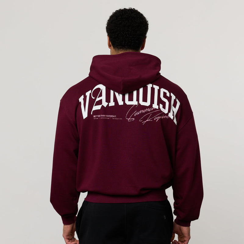 REGIME OXBLOOD OVERSIZED HOODIE 1枚目の画像