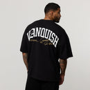 REGIME BLACK OVERSIZED BOXY T SHIRT 1枚目の画像