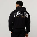 REGIME BLACK OVERSIZED HOODIE 1枚目の画像