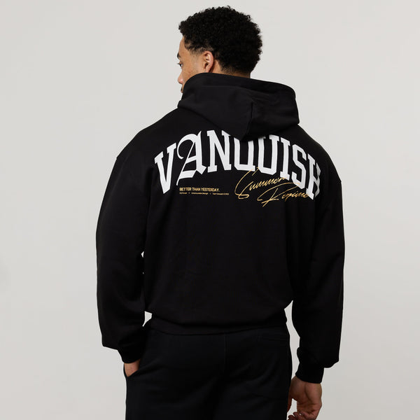 REGIME BLACK OVERSIZED HOODIE 1枚目の画像