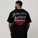 REVOLVE LIQUID METAL BLACK BOXY OVERSIZED T SHIRT 1枚目の画像