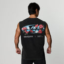 VQ x Shintaro Hibiscus Black Boxy Sleeveless T-Shirt 1枚目の画像