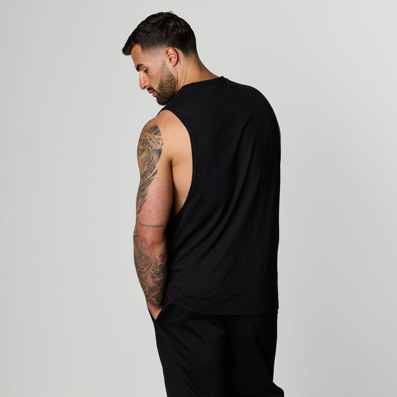 CONQUEST BLACK SLEEVELESS T SHIRT 2枚目の画像