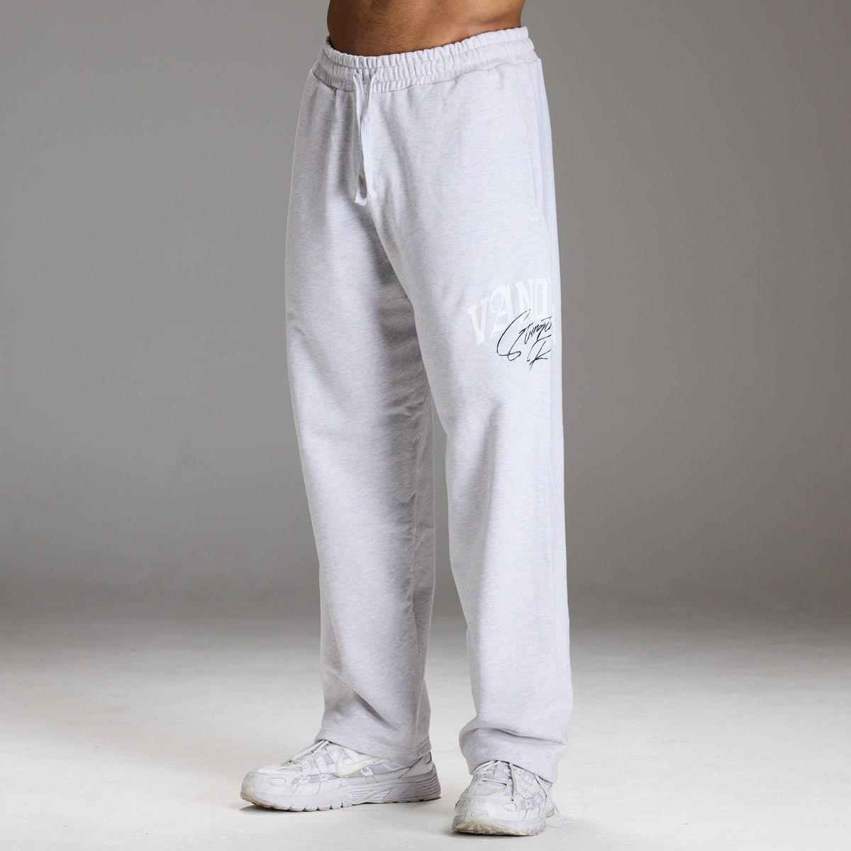 STRENGTH REGIME LIGHT GREY MARL STRAIGHT LEG SWEATPANT 1枚目の画像
