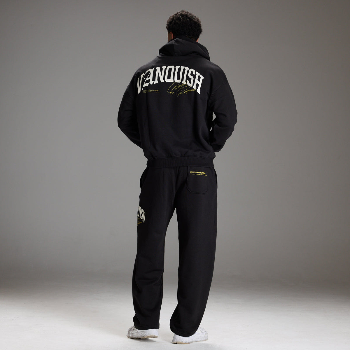 STRENGTH REGIME BLACK OVERSIZED PULLOVER HOODIE 5枚目の画像