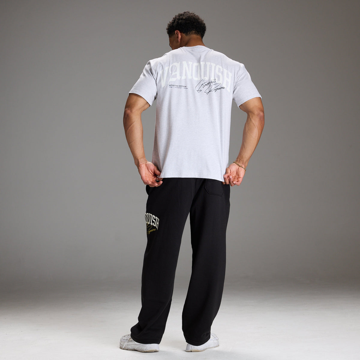 STRENGTH REGIME LIGHT GREY MARL OVERSIZED T SHIRT 6枚目の画像