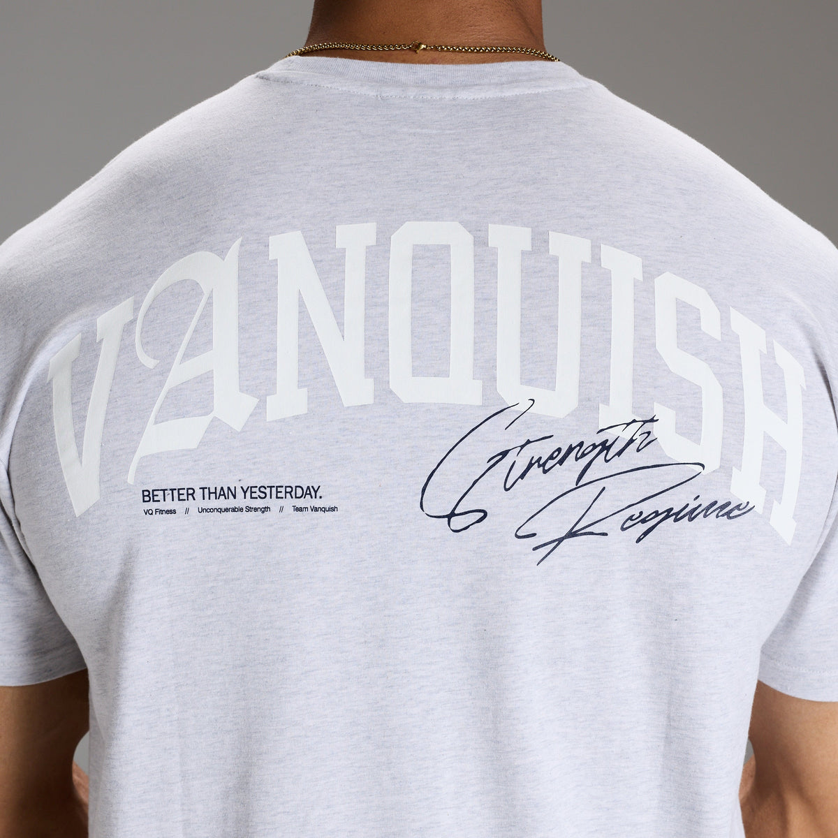 STRENGTH REGIME LIGHT GREY MARL OVERSIZED T SHIRT 3枚目の画像
