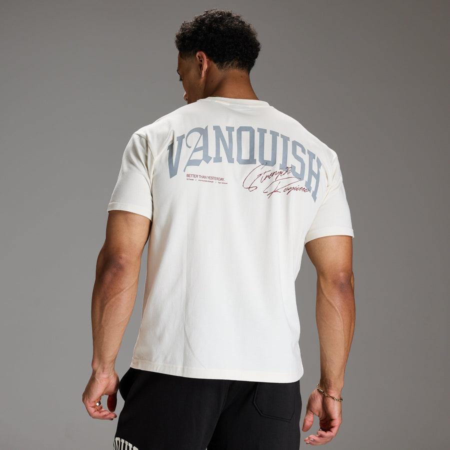 STRENGTH REGIME OFF WHITE OVERSIZED T SHIRT 1枚目の画像