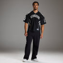 VARSITY TRIBAL BLACK OVERSIZED FOOTBALL T SHIRT 6枚目の画像