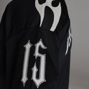 VARSITY TRIBAL BLACK OVERSIZED FOOTBALL T SHIRT 3枚目の画像