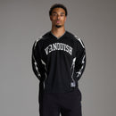 VARSITY TRIBAL BLACK OVERSIZED HOCKEY T SHIRT 1枚目の画像