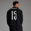 VARSITY TRIBAL BLACK OVERSIZED HOCKEY T SHIRT 2枚目の画像