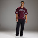 VARSITY DARK RED OVERSIZED FOOTBALL T SHIRT 5枚目の画像