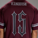 VARSITY DARK RED OVERSIZED FOOTBALL T SHIRT 4枚目の画像