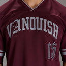 VARSITY DARK RED OVERSIZED FOOTBALL T SHIRT 3枚目の画像