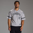 VARSITY GREY OVERSIZED FOOTBALL T SHIRT 1枚目の画像