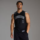 VARSITY BLACK OVERSIZED BASKETBALL TANK 1枚目の画像