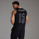 VARSITY BLACK OVERSIZED BASKETBALL TANK 2枚目の画像
