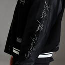 VARSITY BLACK OVERSIZED BOMBER JACKET 4枚目の画像