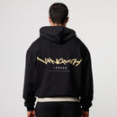 GRAFFITI BLACK OVERSIZED HOODIE 2枚目の画像