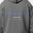 GRAFFITI GREY OVERSIZED HOODIE 4枚目の画像