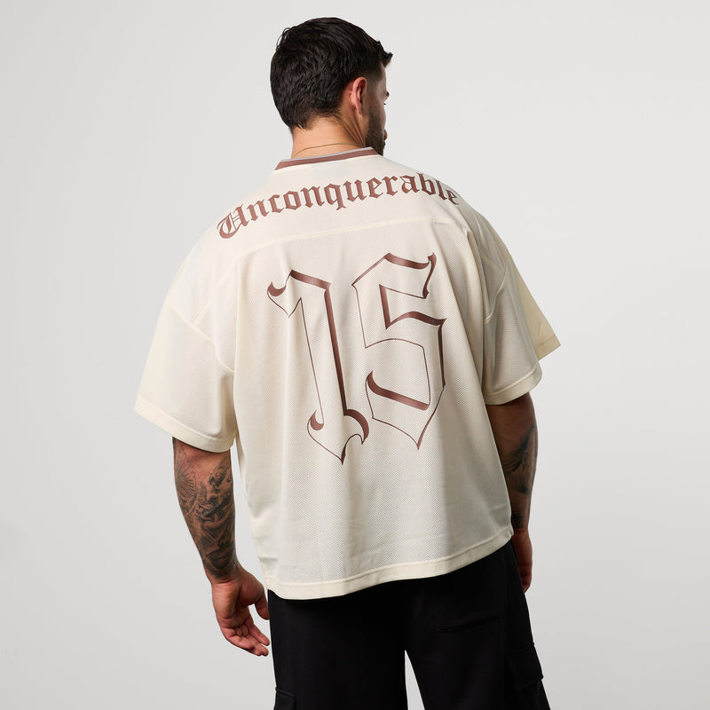 Varsity Off White Oversized Boxy Football Jersey 1枚目の画像