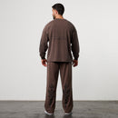BLACK FORGE WASHED BROWN OVERSIZED LONG SLEEVE T SHIRT 6枚目の画像