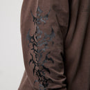 BLACK FORGE WASHED BROWN OVERSIZED LONG SLEEVE T SHIRT 4枚目の画像