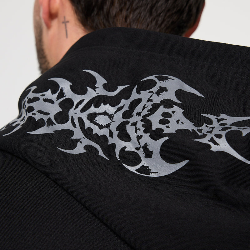 BLACK FORGE BLACK BOXY OVERSIZED HOODIE 3枚目の画像