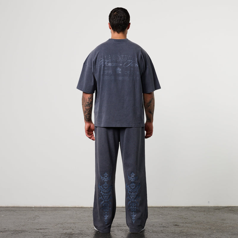 BLACK FORGE WASHED NAVY BOXY OVERSIZED T SHIRT 6枚目の画像