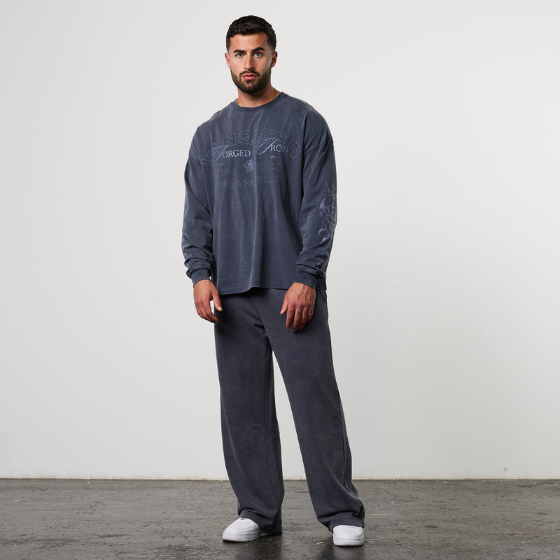 BLACK FORGE WASHED NAVY STRAIGHT LEG SWEATPANTS 4枚目の画像