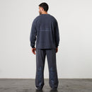 BLACK FORGE WASHED NAVY OVERSIZED LONG SLEEVE T SHIRT 6枚目の画像