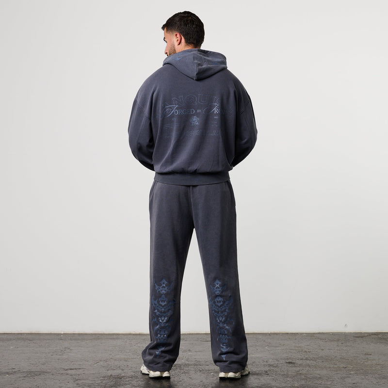 BLACK FORGE WASHED NAVY BOXY OVERSIZED HOODIE 5枚目の画像