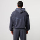 BLACK FORGE WASHED NAVY BOXY OVERSIZED HOODIE 1枚目の画像