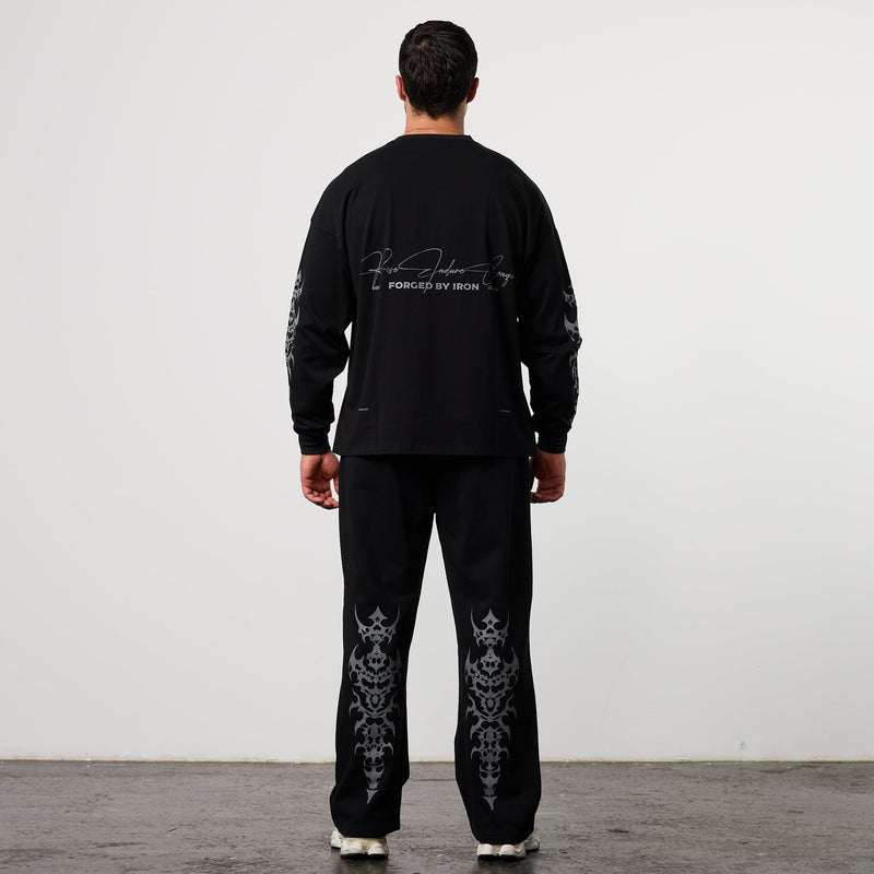 BLACK FORGE BLACK OVERSIZED LONG SLEEVE T SHIRT 5枚目の画像