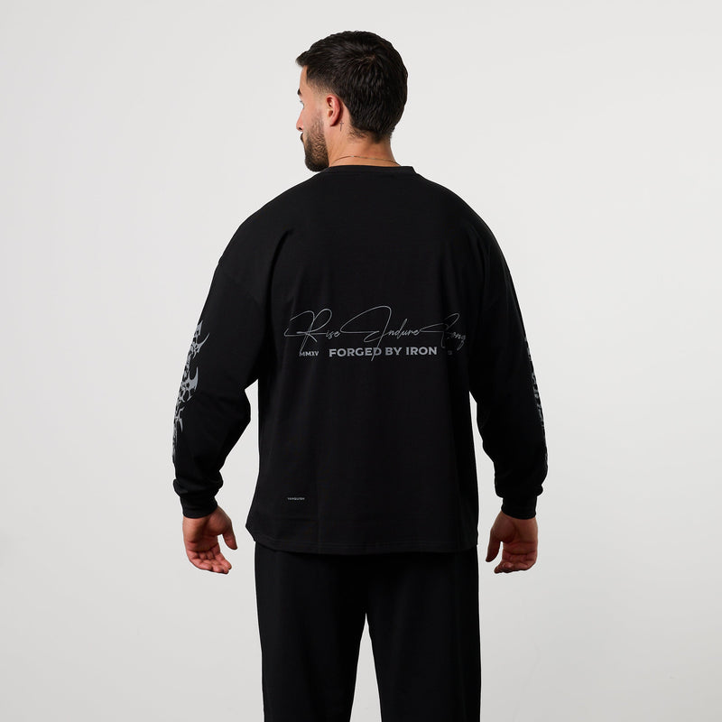 BLACK FORGE BLACK OVERSIZED LONG SLEEVE T SHIRT 2枚目の画像
