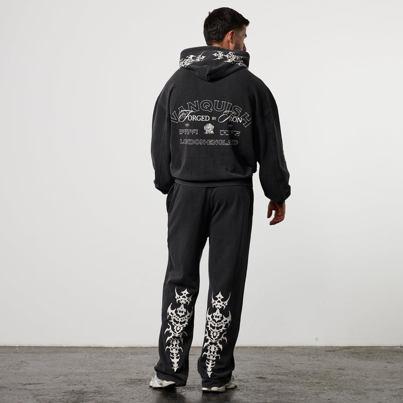BLACK FORGE WASHED BLACK BOXY OVERSIZED HOODIE 6枚目の画像