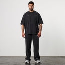 BLACK FORGE WASHED BLACK BOXY OVERSIZED T SHIRT 4枚目の画像