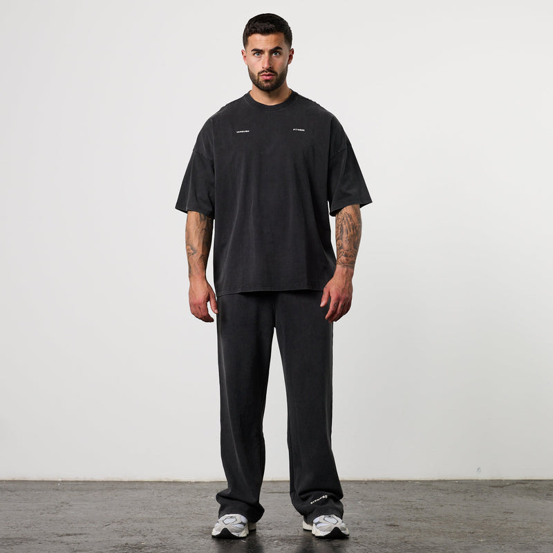 BLACK FORGE WASHED BLACK BOXY OVERSIZED T SHIRT 4枚目の画像