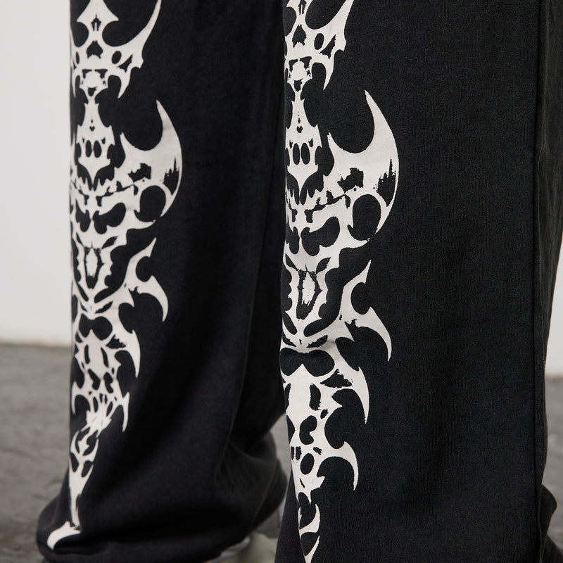 BLACK FORGE WASHED BLACK STRAIGHT LEG SWEATPANTS 3枚目の画像