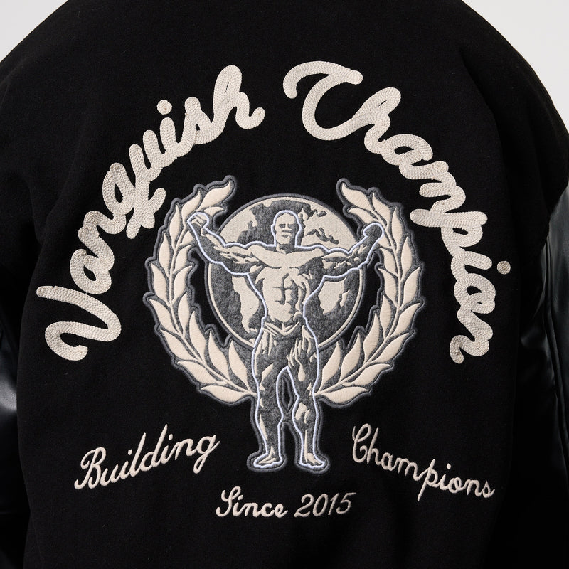 VANQUISH CHAMPION BLACK VARSITY JACKET 4枚目の画像