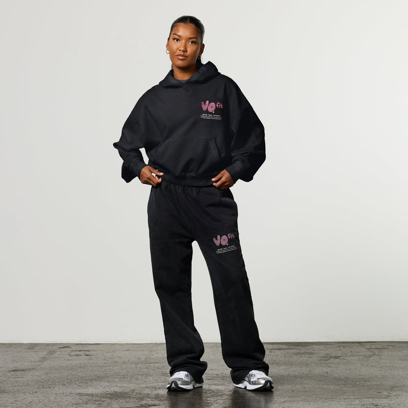 BUBBLE BLACK STRAIGHT LEG SWEATPANTS 4枚目の画像