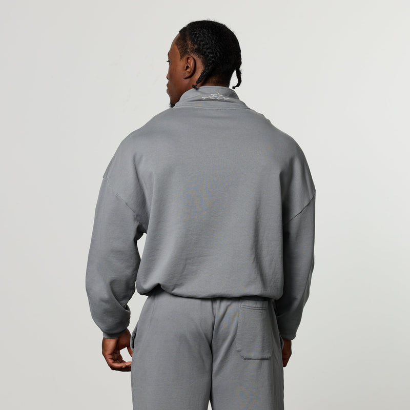 QUICKSTRIKE SLATE OVERSIZED 1/4 ZIP SWEATER 2枚目の画像