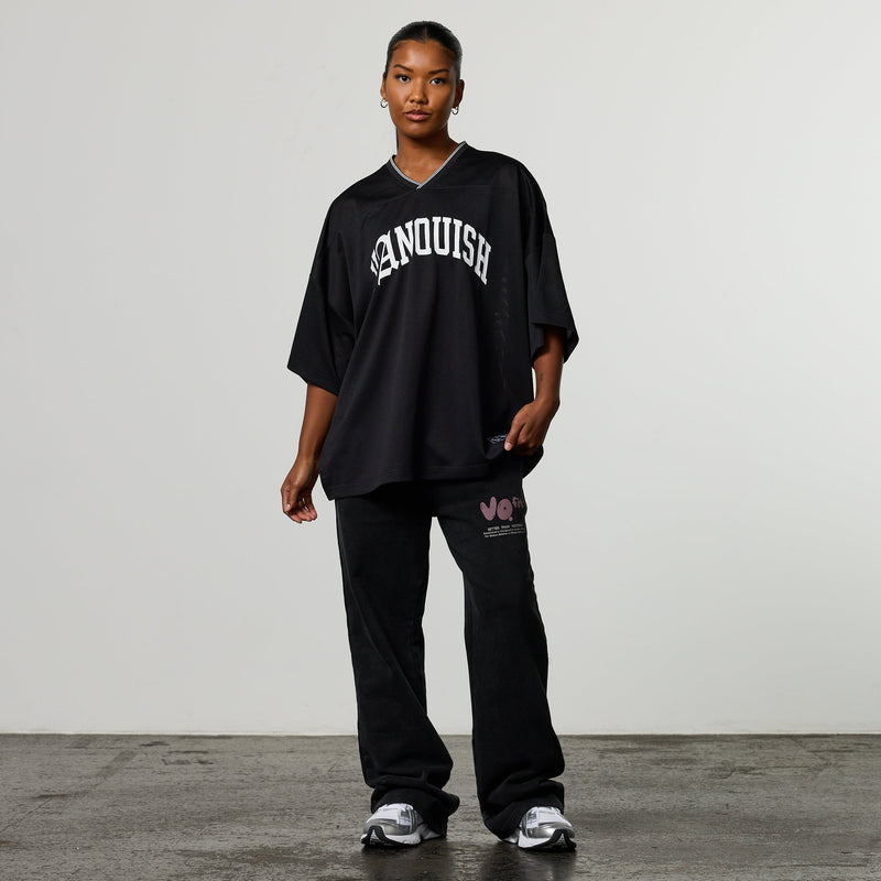 Varsity Black Oversized Boxy Football Jersey 8枚目の画像